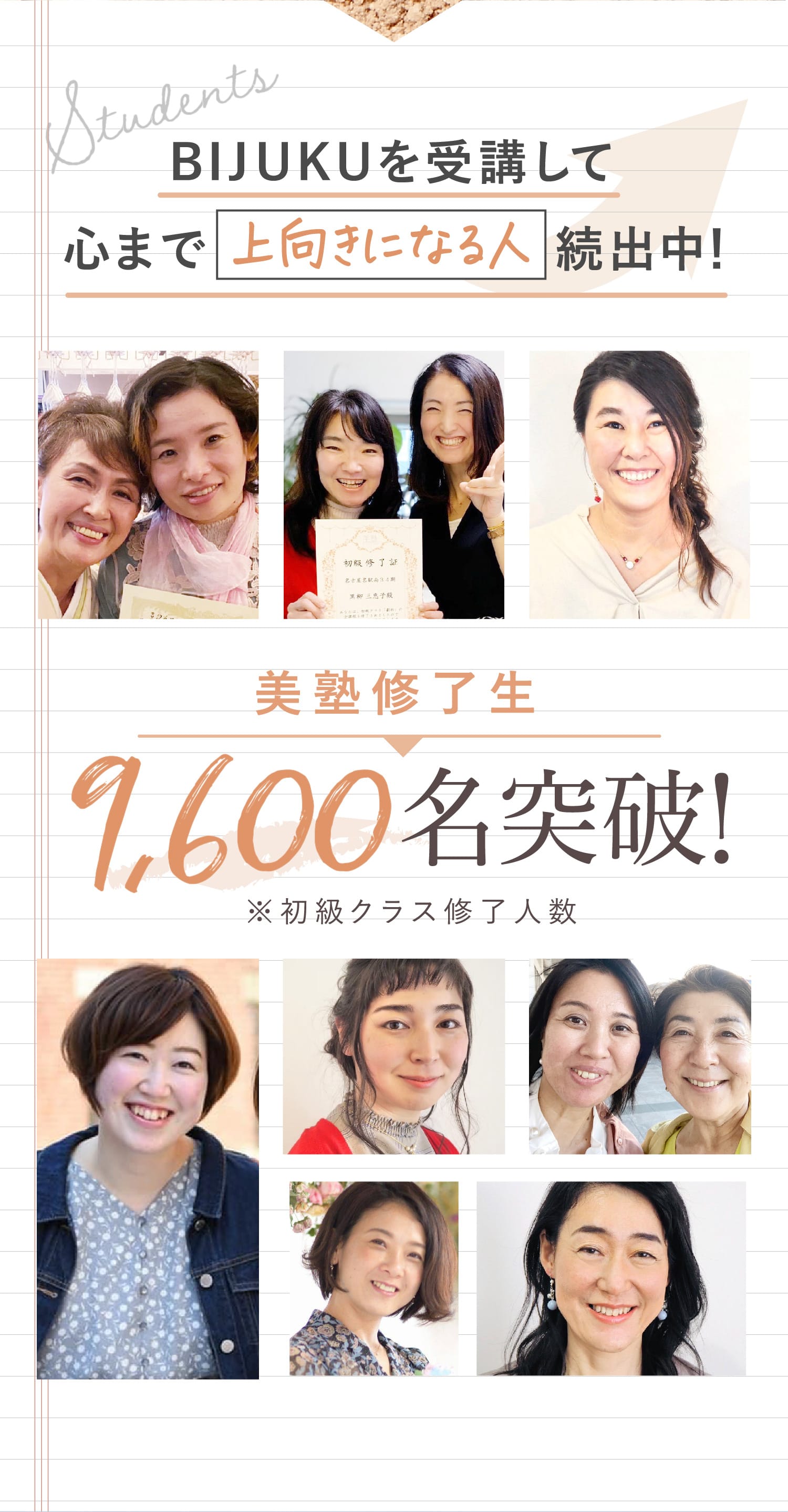 BIJUKUを受講して心まで上向きになる人続出中！