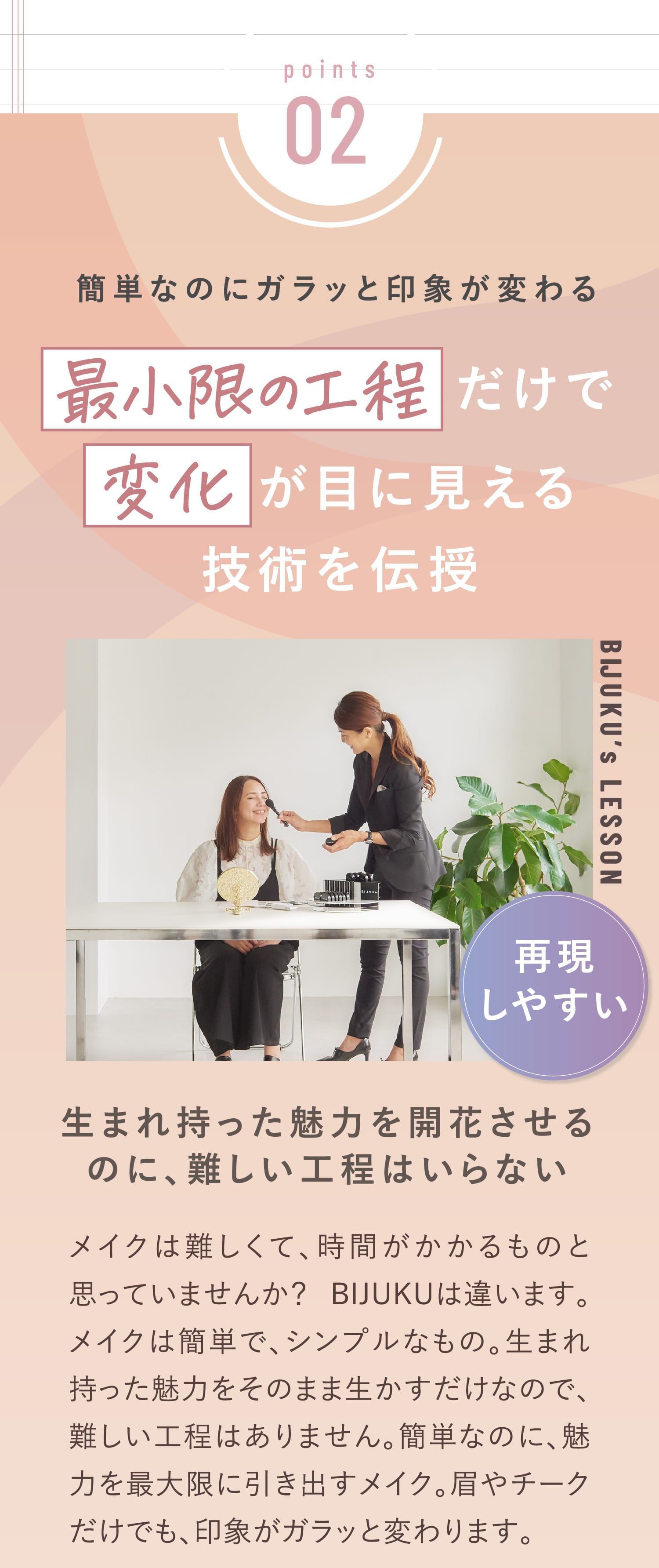 簡単なのにガラッと印象が変わる